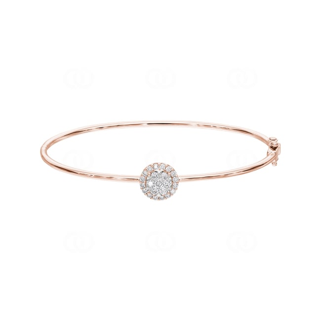 0.50ct Diamond Bangle oval 750/18 K Rose Gold - AR-69464-RG