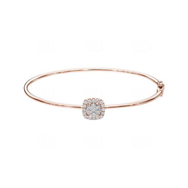 0.50ct Diamond Bangle oval 750/18 K Rose Gold - AR-69465-RG