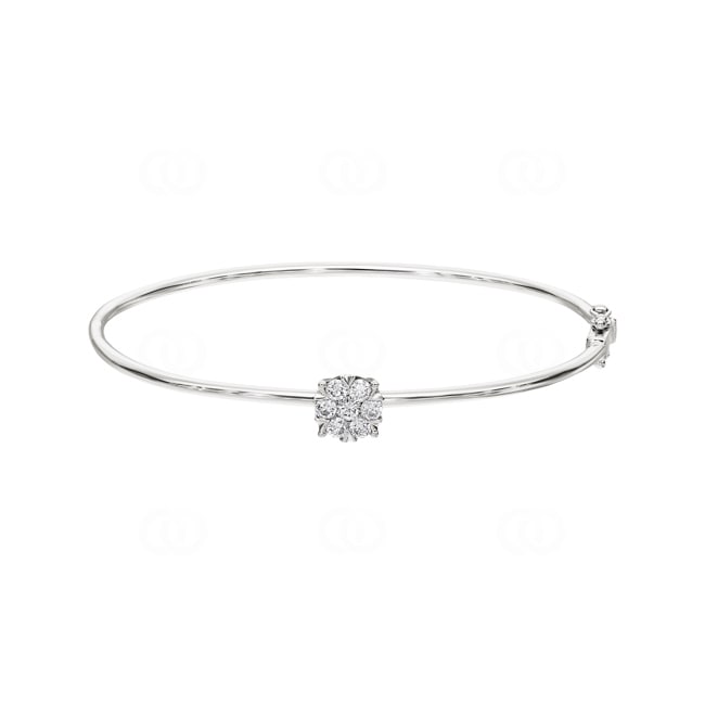 0.50ct Diamond Bangle oval 750/18 K White Gold - AR-69463-WG