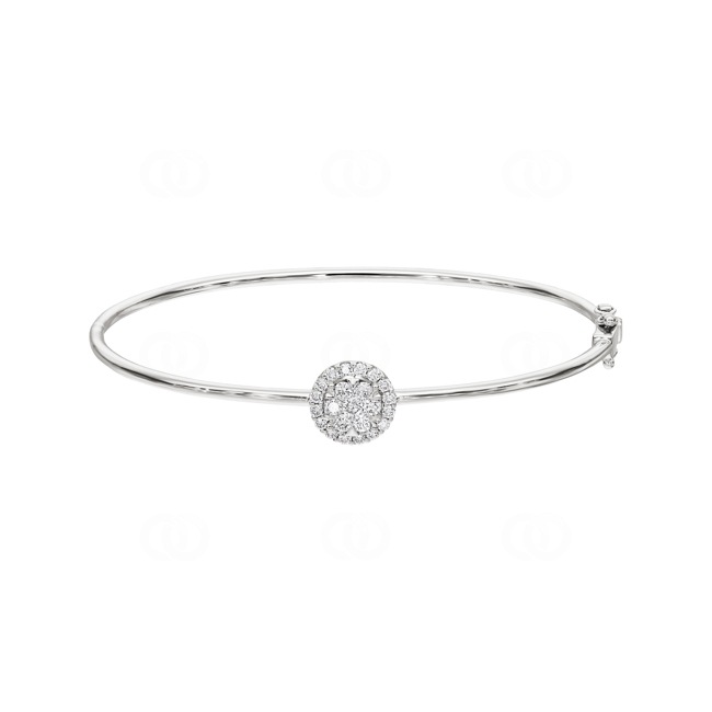 0.50ct Diamond Bangle oval 750/18 K White Gold - AR-69464-WG