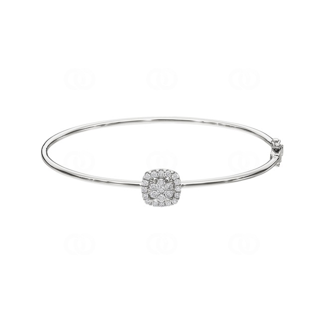 0.50ct Diamond Bangle oval 750/18 K White Gold - AR-69465-WG