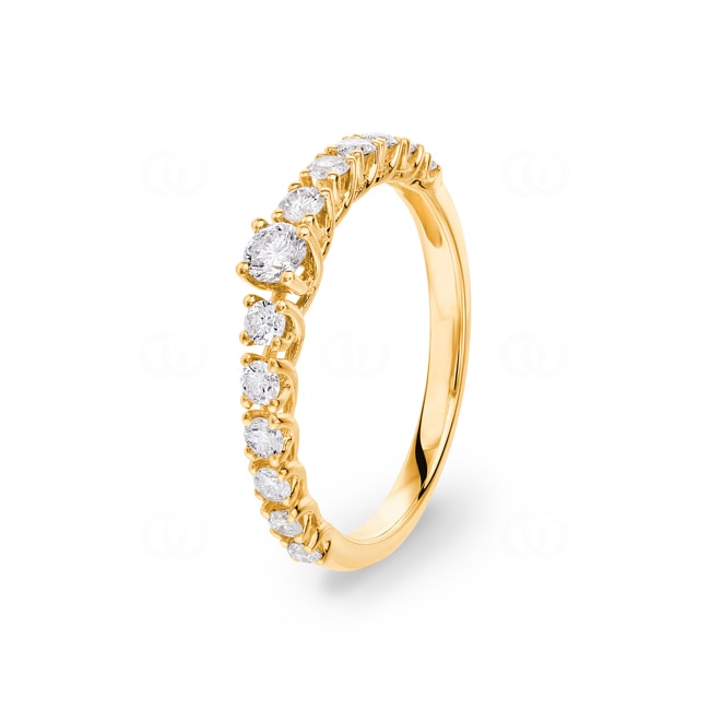 0.50ct Diamond Eternity Ring 750/18 K Yellow Gold - RI-69855-GG