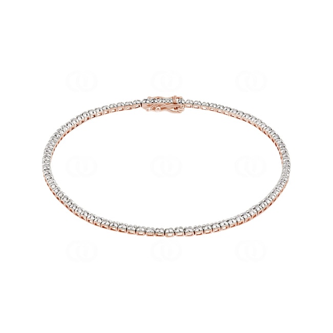 0.50 Karat Diamanten Tennisarmband 750/18 K Roségold - AR-00107-RG
