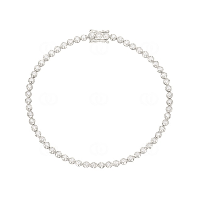 0.50 carats diamants bracelet rivière or gris 750/18 ct - AR-69949-WG