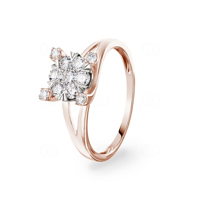 0.50ct Diamond Engagement Ring 750/18 K Rose Gold - RI-69305-RG