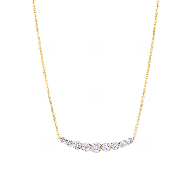 0.50 carats diamants collier or jaune 750/18 ct - KE-69310-GG