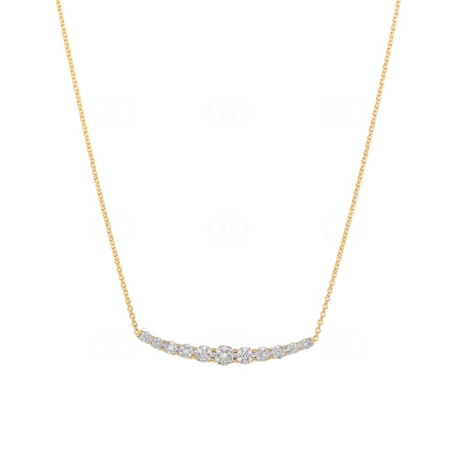 0.50 Karat Diamantencollier 750/18 K Gelbgold - KE-69311-GG