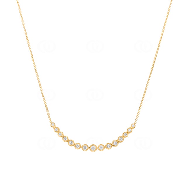 0.50ct Diamond Necklace 750/18 K Yellow Gold - KE-69907-GG