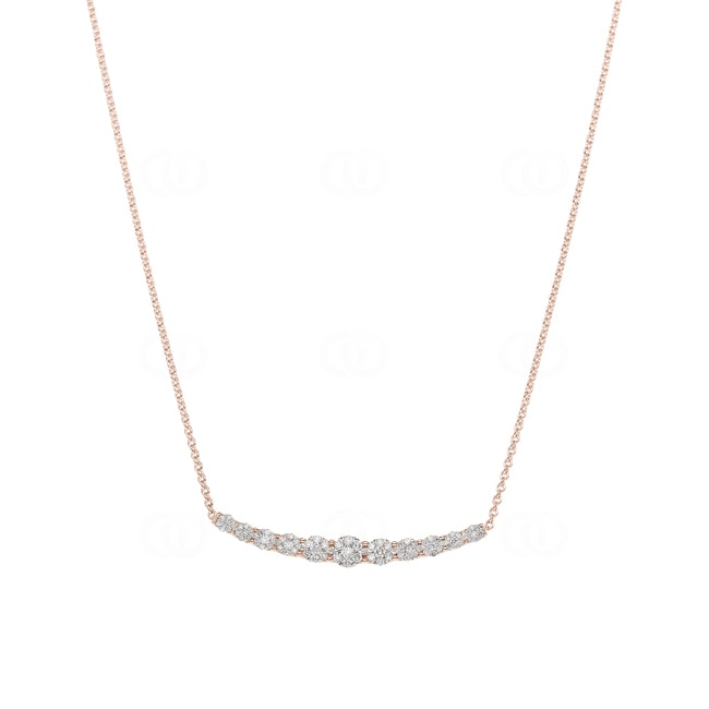 0.50ct Diamond Necklace 750/18 K Rose Gold - KE-69311-RG