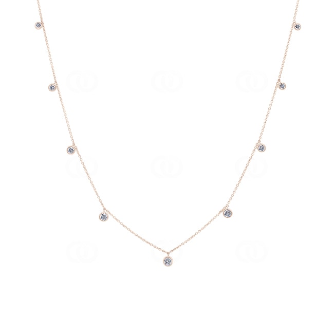 0.50 Karat Diamantencollier 750/18 K Roségold - KE-69475-RG