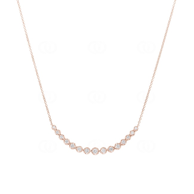 0.50 carats diamants collier or rosé 750/18 ct - KE-69907-RG