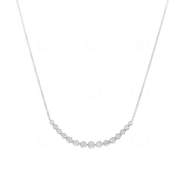 0.50ct Diamond Necklace 750/18 K White Gold - KE-69907-WG