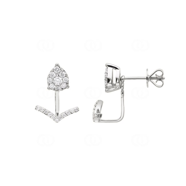 0.50 Karat Diamantohrstecker 750/18 K Weissgold - OR-69998-WG