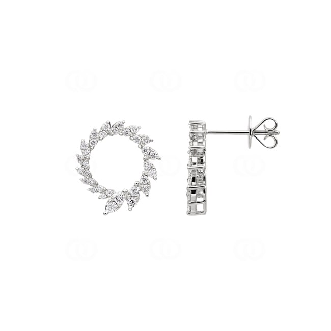 0.50 Karat Diamantohrstecker 750/18 K Weissgold - OR-70009-WG