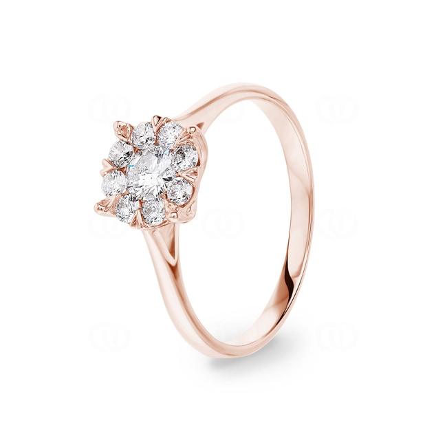 0.50ct Diamond Ring 750/18 K Rose Gold - RI-69346-RG