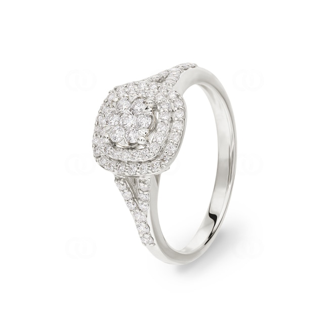 0.50ct Diamond Ring 750/18 K White Gold - RI-69706-WG