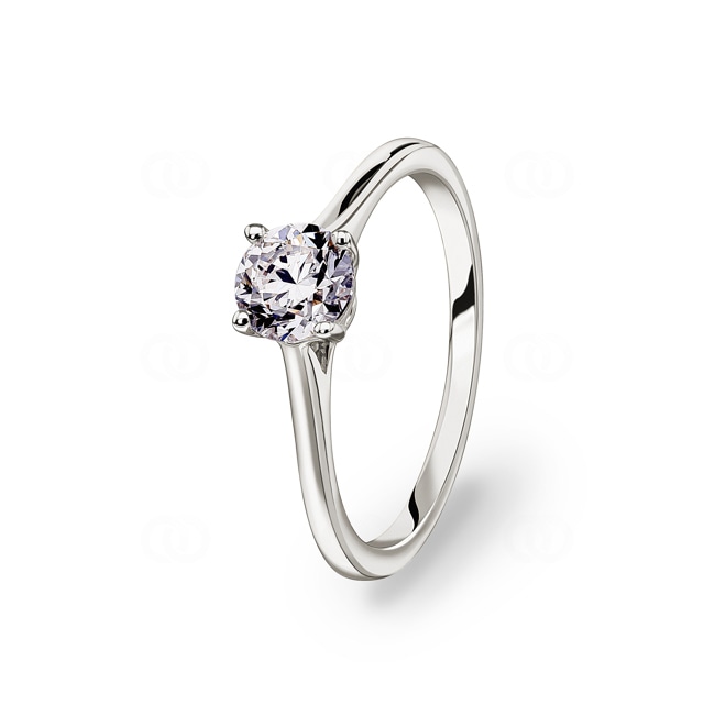 0.50ct Diamond Solitaire Ring 750/18 K White Gold - RI-00707-WG