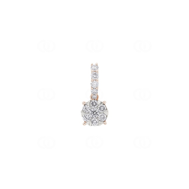 0.51 carats diamants pendetif or rosé 750/18 ct - AN-69356-RG