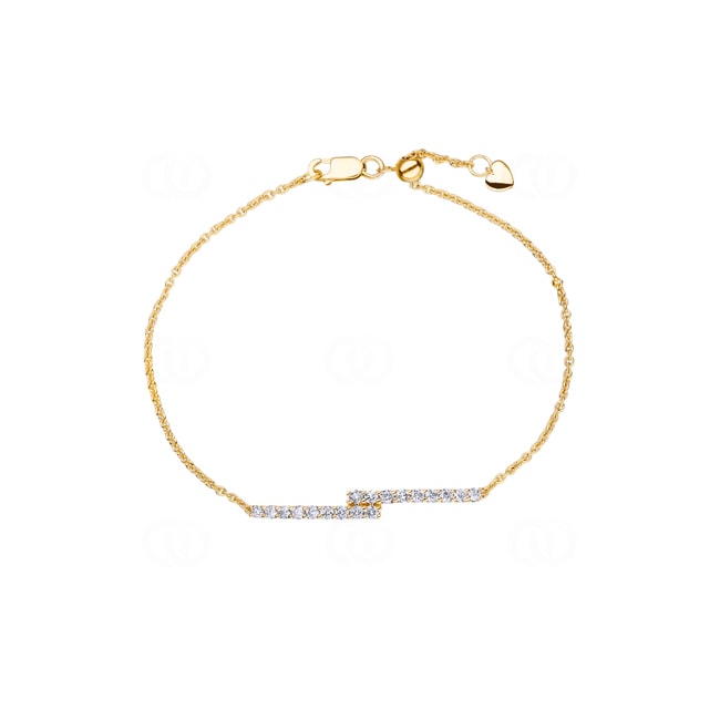 0.51 Karat Diamantarmband 750/18 K Gelbgold - AR-69198-GG