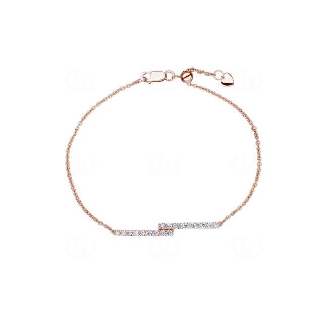 0.51 Karat Diamantarmband 750/18 K Roségold - AR-69198-RG