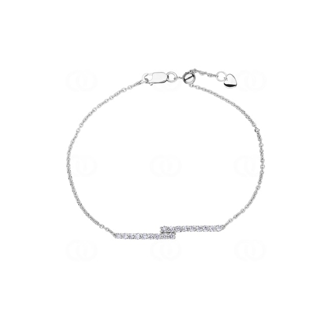 0.51 Karat Diamantarmband 750/18 K Weissgold - AR-69198-WG