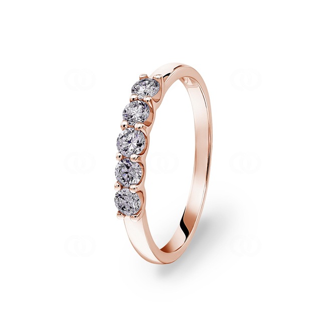 0.51 carats diamants bague or rosé 750/18 ct - RI-69168-RG