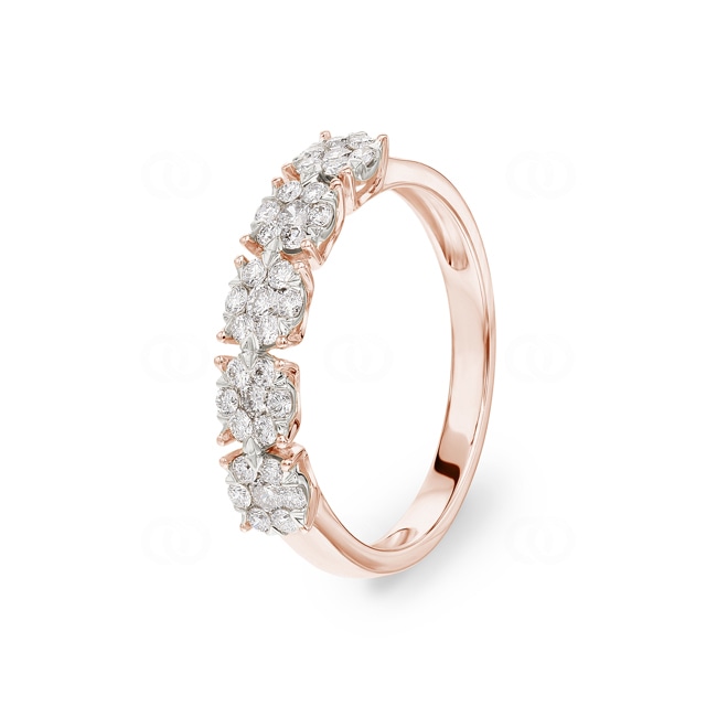 0.51ct Diamond Eternity Ring 750/18 K Rose Gold - RI-69823-RG