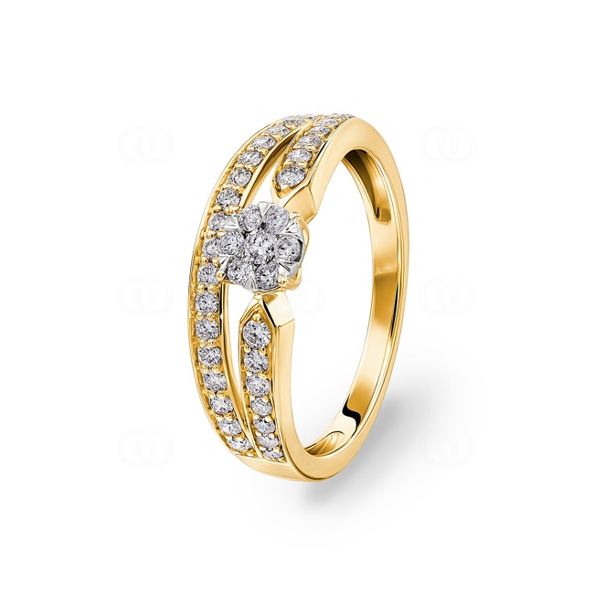 0.51ct Diamond Engagement Ring 750/18 K Yellow Gold 0.51ct Diamond Engagement Ring 750/18 K Yellow Gold - RI-72101-GG
