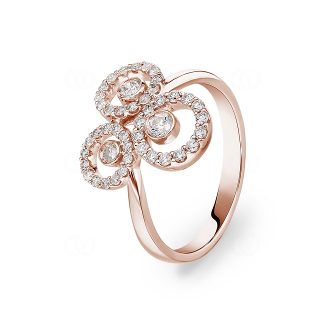 0.51 Karat Diamantring 750/18 K Roségold - RI-69850-RG