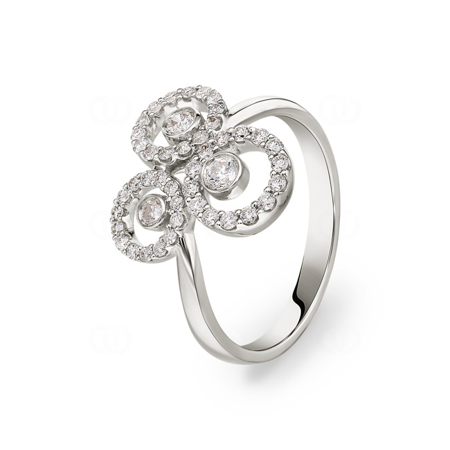 0.51 Karat Diamantring 750/18 K Weissgold - RI-69850-WG