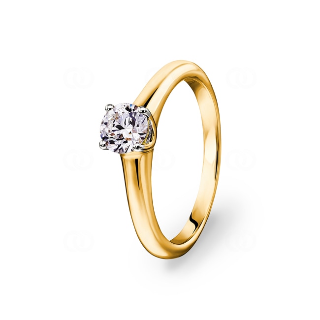 0.51ct Diamanten Solitärring 750/18 K Gelbgold - RI-01586-GG