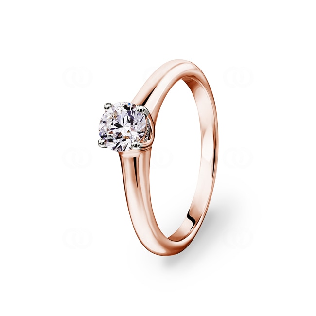 0.51ct Diamanten Solitärring 750/18 K Roségold - RI-01586-RG