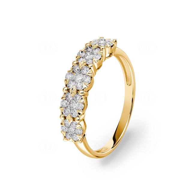 0.52 Karat Diamantring 750/18 K Gelbgold - RI-43583-GG