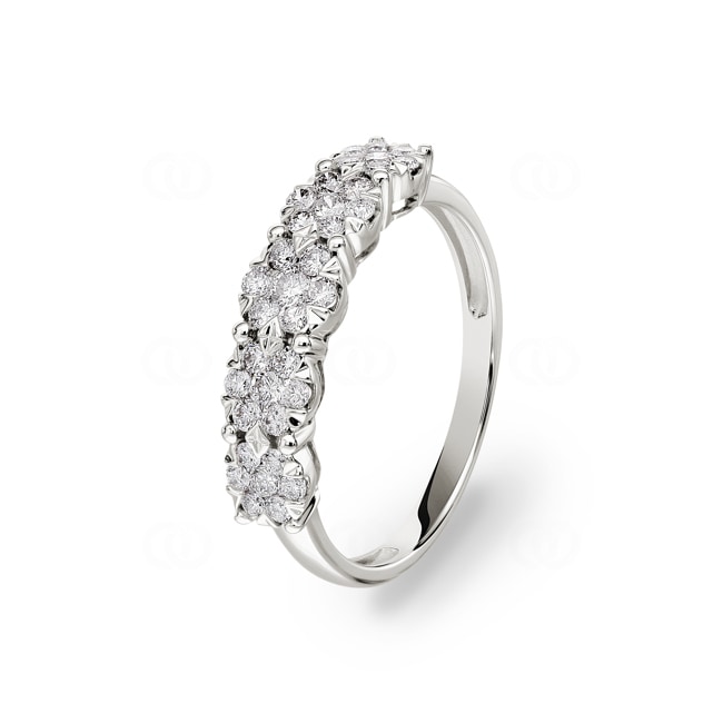 0.52 Karat Diamantring 750/18 K Weissgold - RI-43583-WG