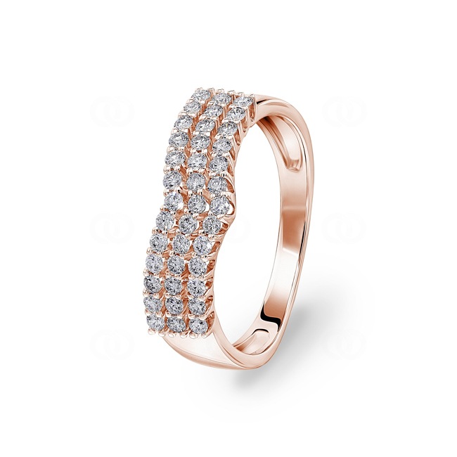 0.54 Karat Diamanten Damenring 750/18 K Roségold - RI-69349-RG