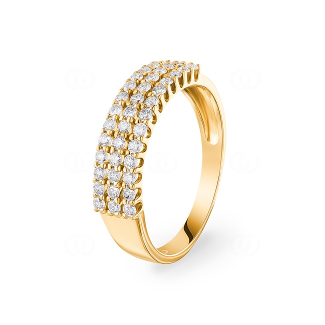 0.54 carats diamants bague or jaune 750/18 ct - RI-69347-GG