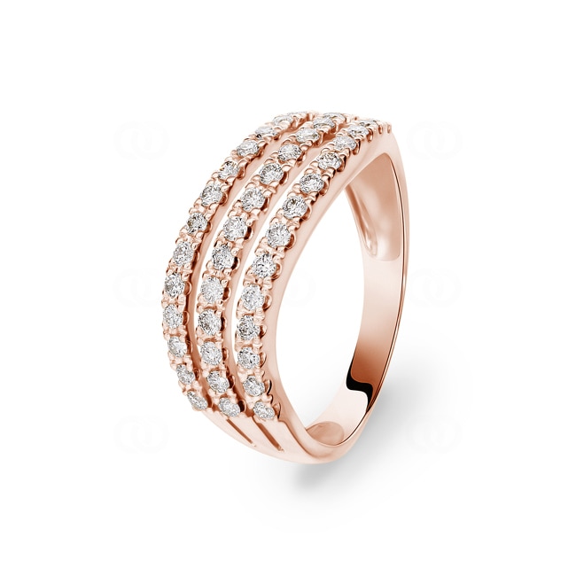 0.54ct Diamond Ring 750/18 K Rose Gold - RI-45813-RG