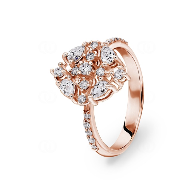 0.56 Karat Diamantring 750/18 K Roségold - RI-00118-RG