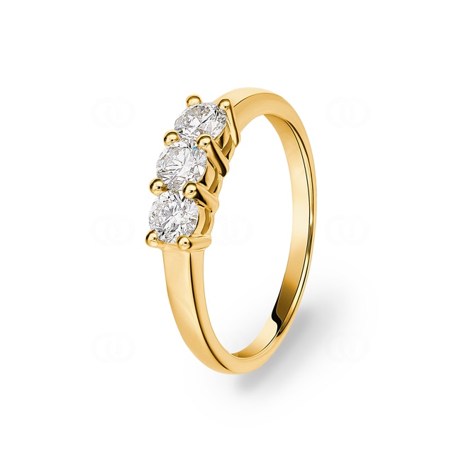 0.63 Karat Trilogie Diamantring 750/18 K Gelbgold - RI-42597-GG