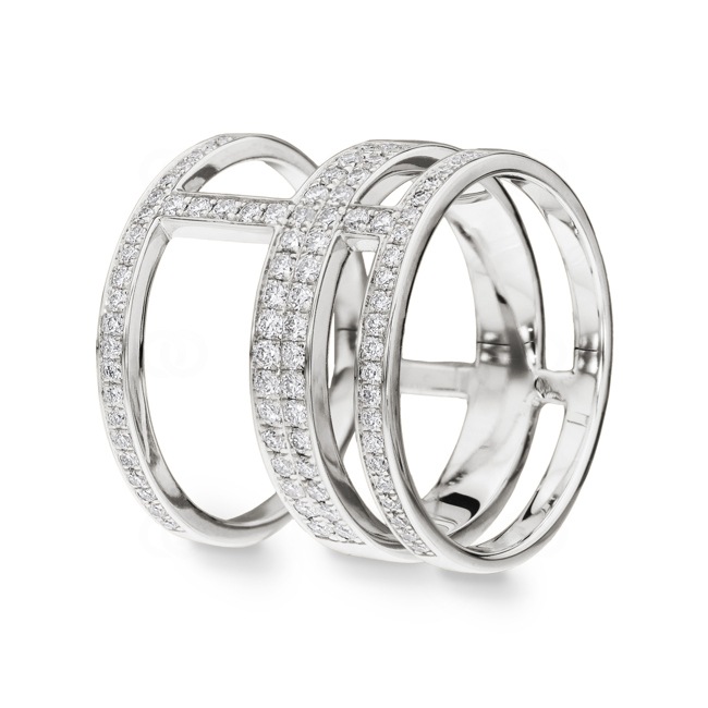 0.64ct Diamond Ring 750/18 K White Gold - RBR2065