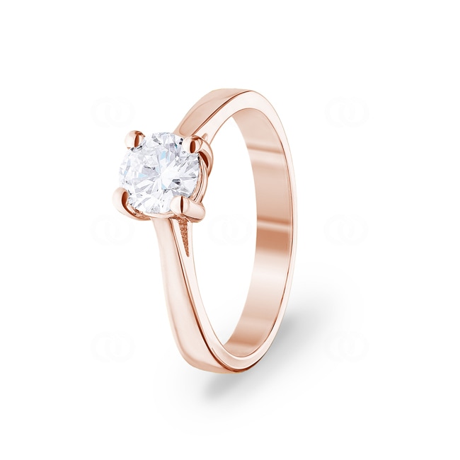 0.70ct GIA Diamond Engagement Ring 750/18 K Rose Gold in 4 Prongs - CGSO001-070-RG