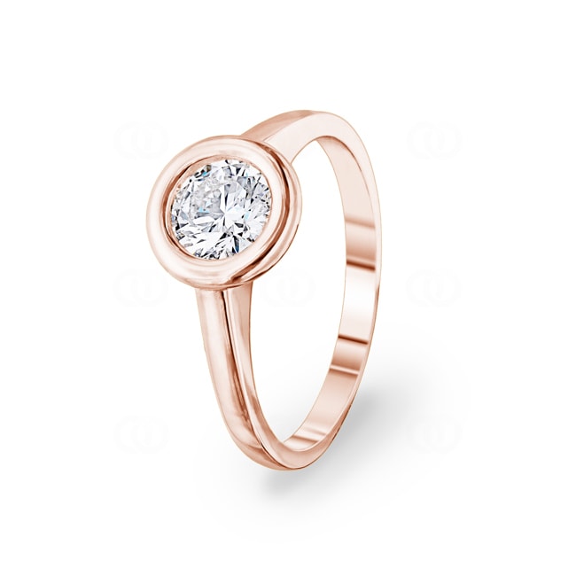 0.70 Karat GIA-Diamant Verlobungsring 750/18 K Roségold in Zargenfassung - CGSO003-070-RG