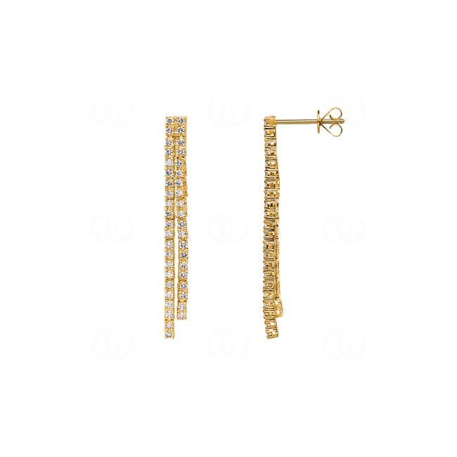 0.70 carats diamants clous d'oreilles or jaune 750/18 ct - OR-30340-GG