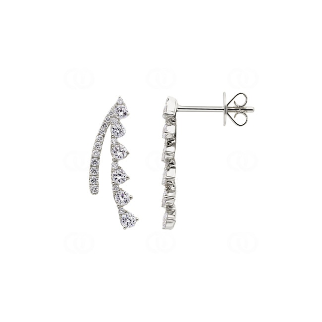 0.70ct Diamond Stud Earrings 750/18 K White Gold - OR-00803-WG