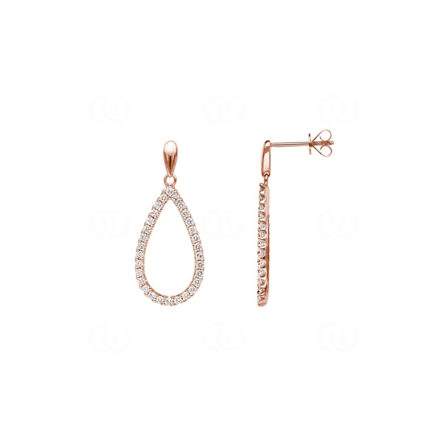 0.72 carats diamants clous d'oreilles or rosé 750/18 ct - OR-34913-RG