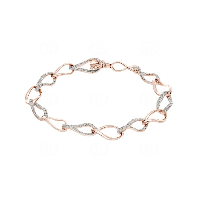 0.74 carats diamants bracelet or rosé 750/18 ct - AR-24331-RG