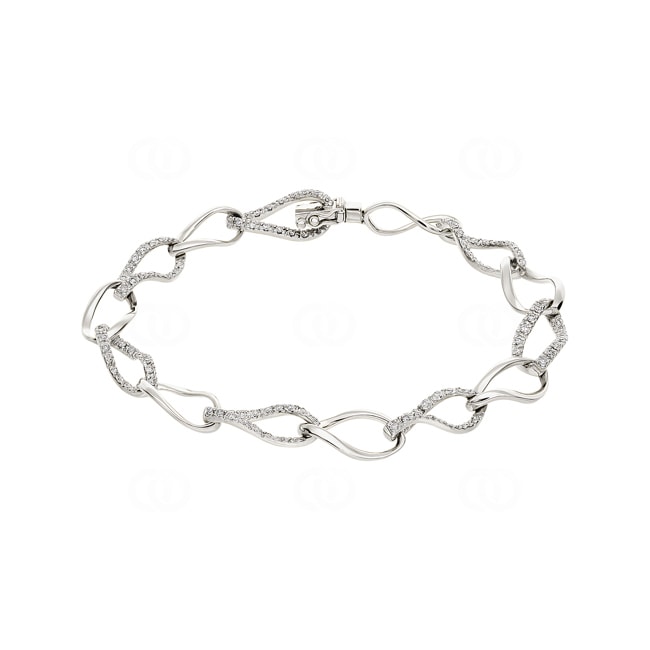 0.74 carats diamants bracelet or gris 750/18 ct - AR-24331-WG