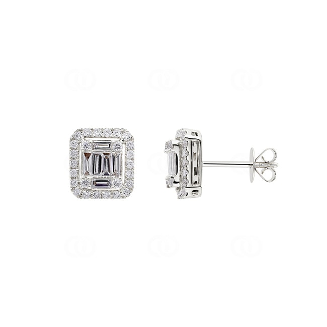 0.74 Karat Diamantohrstecker 750/18 K Weissgold - OR-00019-WG