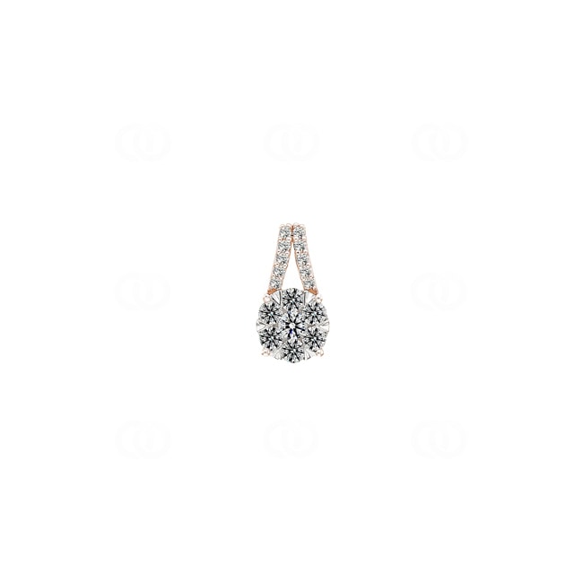 0.75 carats diamants pendetif or rosé 750/18 ct - AN-69292-RG