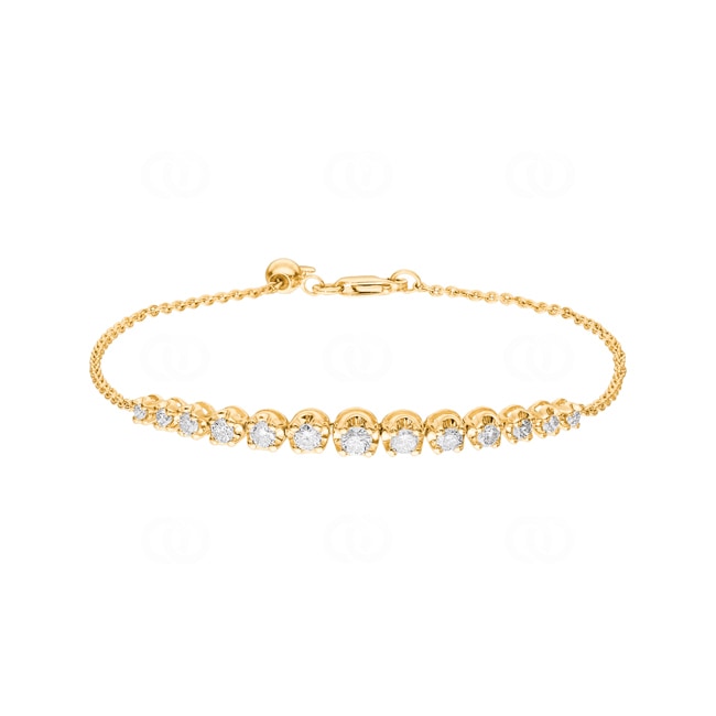 0.75ct Diamond Bracelet 750/18 K Yellow Gold - AR-69915-GG